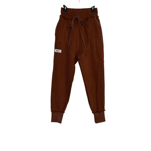 BBXBRAND brown pull on cropped sweat pants size UK 8 US 4 - Picture 9 of 13